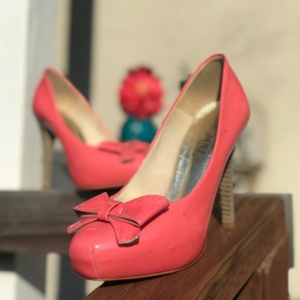 Luciana Gimenez Square Toe Red Bottom Platforms - image 1